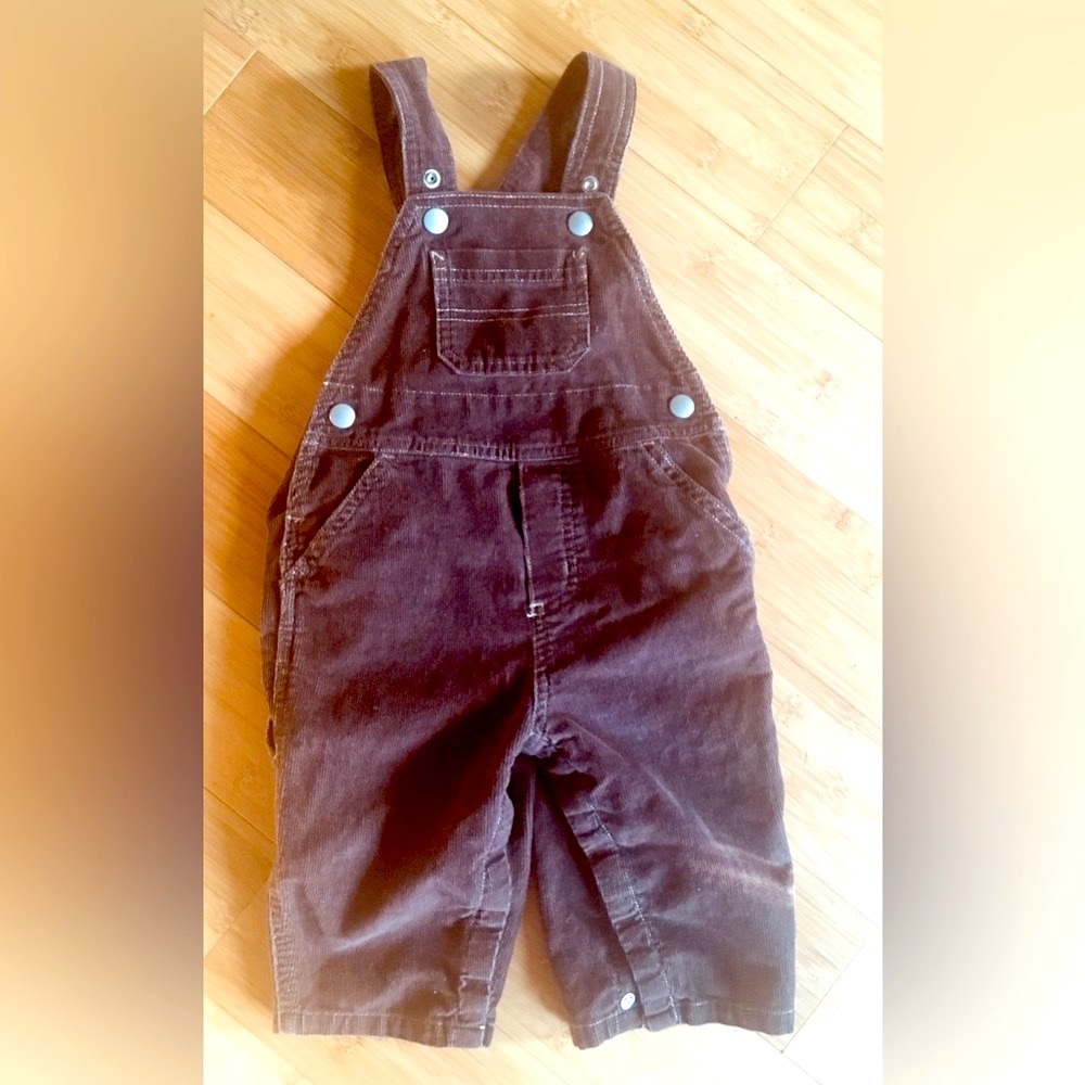 Hanna Anderson Cord Overalls 6-12 mo.